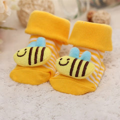Baby socks rubber anti slip floor cartoon kids Toddlers autumn spring Fashion Animal newborn Cute 0-6-12month