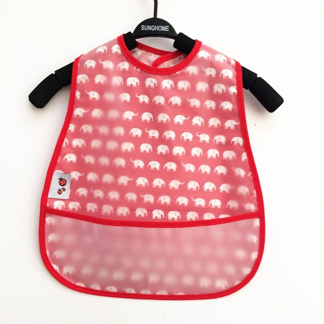 Adjustable Baby Bibs EVA Waterproof Lunch Feeding Bibs Baby Cartoon Feeding Cloth Children Baby Apron Babador Bandana
