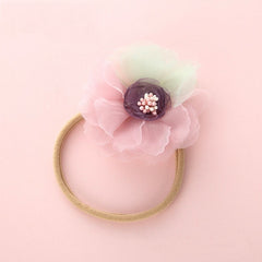 BalleenShiny Fashion Florals Headband Newborn Baby Elastic Princess Hairbands Child Kids Pearl Fresh Style Cute Headwear Gifts