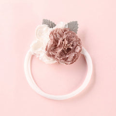 BalleenShiny Fashion Florals Headband Newborn Baby Elastic Princess Hairbands Child Kids Pearl Fresh Style Cute Headwear Gifts