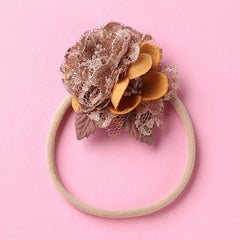 BalleenShiny Fashion Florals Headband Newborn Baby Elastic Princess Hairbands Child Kids Pearl Fresh Style Cute Headwear Gifts