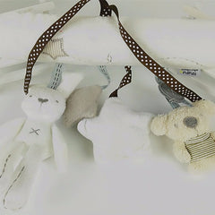 Rabbit baby hanging bed safety seat plush toy Hand Bell Multifunctional Plush Toy Stroller Mobile Gifts