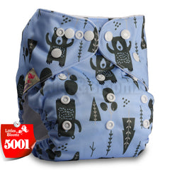 Littles&Bloomz Baby Washable Reusable Real Cloth Pocket Nappy Diaper Cover Wrap suits Birth to Potty One Size Nappy  Inserts