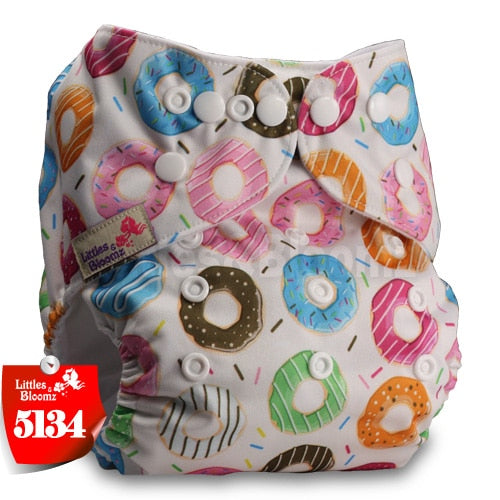 Littles&Bloomz Baby Washable Reusable Real Cloth Pocket Nappy Diaper Cover Wrap suits Birth to Potty One Size Nappy  Inserts