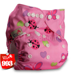 Littles&Bloomz Baby Washable Reusable Real Cloth Pocket Nappy Diaper Cover Wrap suits Birth to Potty One Size Nappy  Inserts