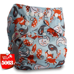 Littles&Bloomz Baby Washable Reusable Real Cloth Pocket Nappy Diaper Cover Wrap suits Birth to Potty One Size Nappy  Inserts