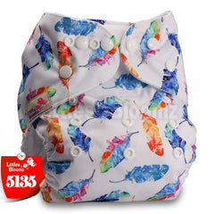 Littles&Bloomz Baby Washable Reusable Real Cloth Pocket Nappy Diaper Cover Wrap suits Birth to Potty One Size Nappy  Inserts