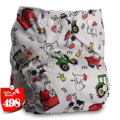 Littles&Bloomz Baby Washable Reusable Real Cloth Pocket Nappy Diaper Cover Wrap suits Birth to Potty One Size Nappy  Inserts