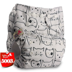 Littles&Bloomz Baby Washable Reusable Real Cloth Pocket Nappy Diaper Cover Wrap suits Birth to Potty One Size Nappy  Inserts