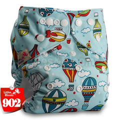 Littles&Bloomz Baby Washable Reusable Real Cloth Pocket Nappy Diaper Cover Wrap suits Birth to Potty One Size Nappy  Inserts