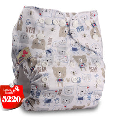 Littles&Bloomz Baby Washable Reusable Real Cloth Pocket Nappy Diaper Cover Wrap suits Birth to Potty One Size Nappy  Inserts