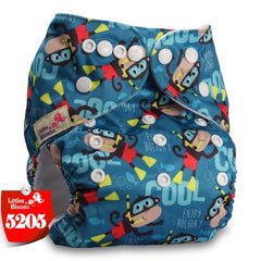 Littles&Bloomz Baby Washable Reusable Real Cloth Pocket Nappy Diaper Cover Wrap suits Birth to Potty One Size Nappy  Inserts
