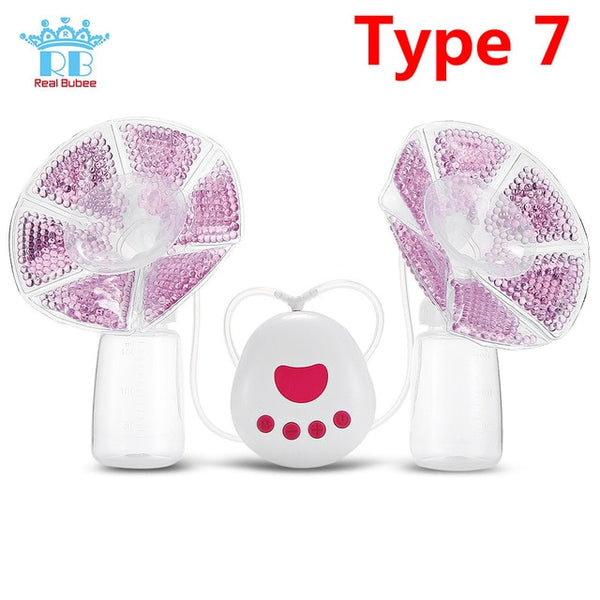 Real Bubee Single/Double Electric Breast Pump With Milk Bottle Infant USB BPA free Powerful Breast Pumps Baby Breast Feeding