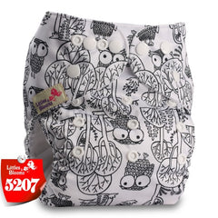 Littles&Bloomz Baby Washable Reusable Real Cloth Pocket Nappy Diaper Cover Wrap suits Birth to Potty One Size Nappy  Inserts