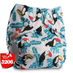 Littles&Bloomz Baby Washable Reusable Real Cloth Pocket Nappy Diaper Cover Wrap suits Birth to Potty One Size Nappy  Inserts