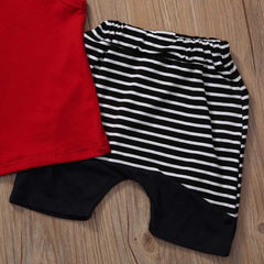 Newborn Baby Boys Girls Clothes Set Red Hooded Sweatshirt Tops Striped Pants Sleeveless Hoodie Infant New Born Baby Clothes Set