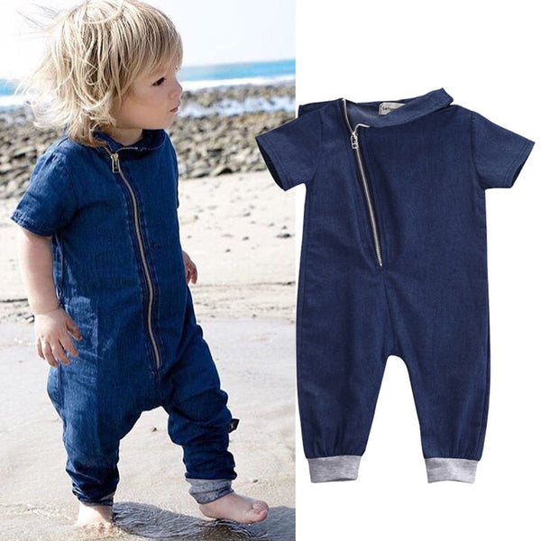 Baby Boys Girls Rompers Spring Infant Jeans Denim Jumpsuit