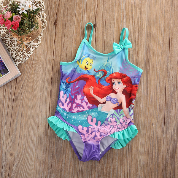 Summer Children Swimwear Kid Toddler Baby Girl 1-4 Years 2019 Mermaid One Piece Swimsuit For Girls Bathing Suit Cartoon Monokini