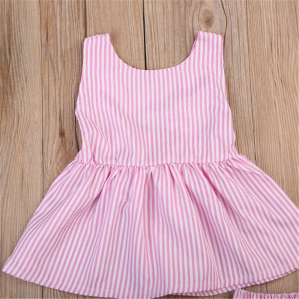 0-4 Years 2019 New Baby Girl Dress Set Solid Lace Princess Dress For Girls Solid Pink Blue Shorts Pants Girls Clothing Set Child